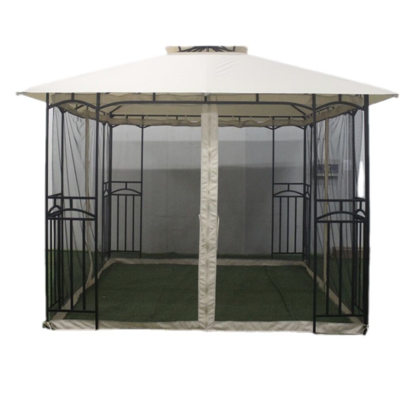 3x3x2.7M acier extérieur double gazebo pour patio canopy fête sanctuaire extérieur