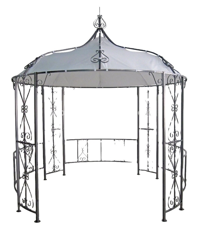 Pergola de jardin à toit unique de 3*3*2,65m avec design décoratif de luxe et d'arbour