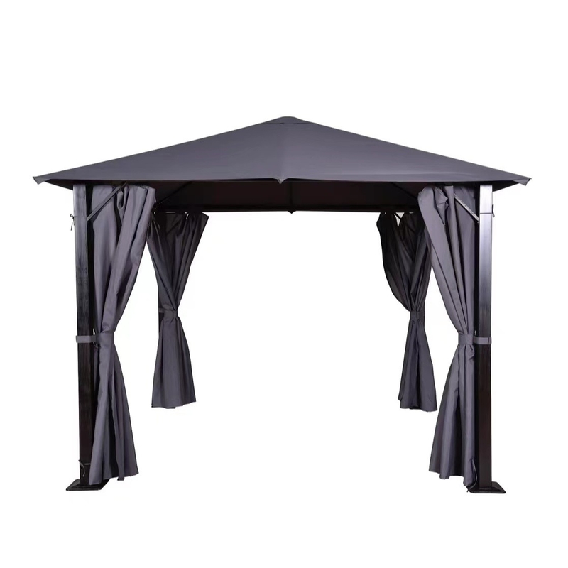 Gazebo extérieur en métal pour jardin peint à la main 3x3x2.57m