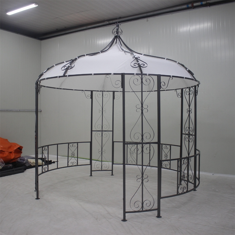 Gazebo de jardin en acier métallique personnalisé Dia3 * 2.9m pour la détente et le divertissement en plein air